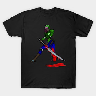 Zombie Fighting Female Warrior T-Shirt